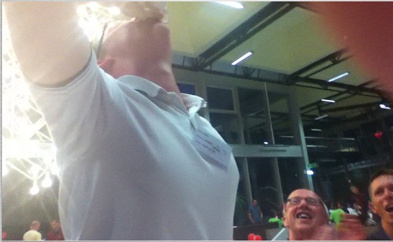 Andy.jpg - Andy downs Chris's whisky